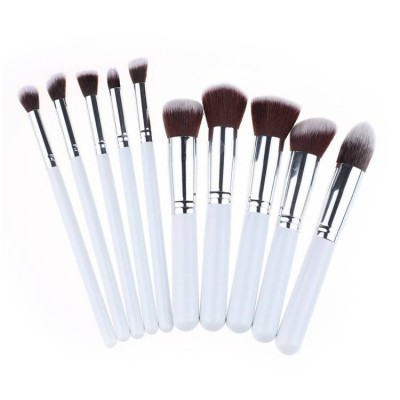 Private Label 10Pcs Professional Nylon Hair Make up Pen Kit Cosmetic Gradient Mermaid Makeup Brush Kit Brush Set Soft Bag