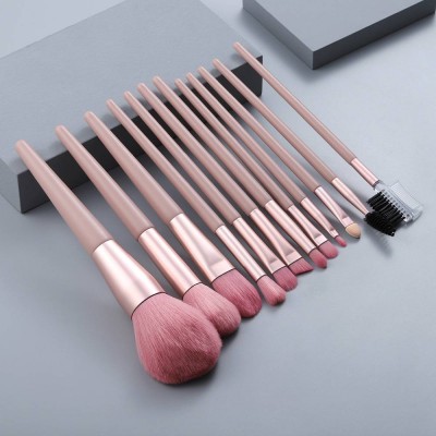 11pcs Gold Soft Makeup Brushes Tools Cosmetic Beauty Makeup Brush Sets with Leather Case Silver Painting Eye Hair